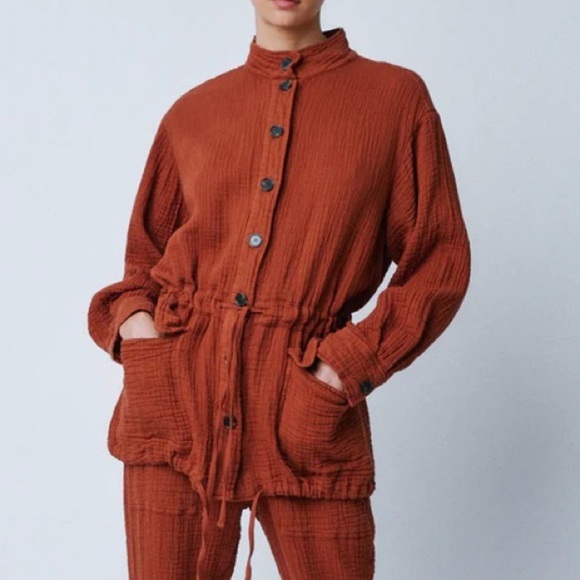 Raquel Allegra Terracotta Utility Jacket - Picture 1 of 11